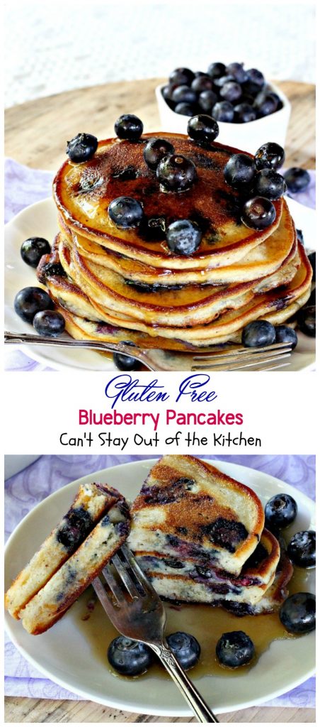 Gluten Free Blueberry Pancakes | Can't Stay Out of the Kitchen