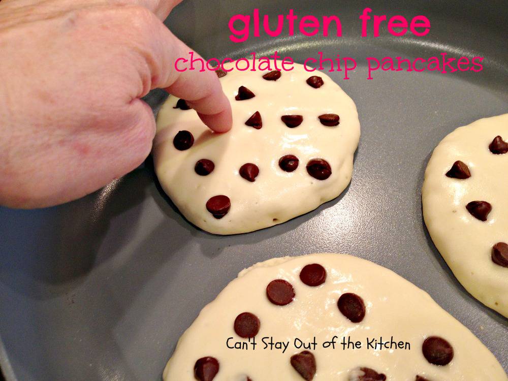 Gluten Free Chocolate Chip Pancakes Can't Stay Out of the Kitchen