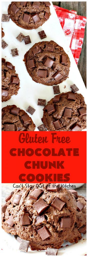 Gluten Free Chocolate Chunk Cookies | Can't Stay Out of the Kitchen