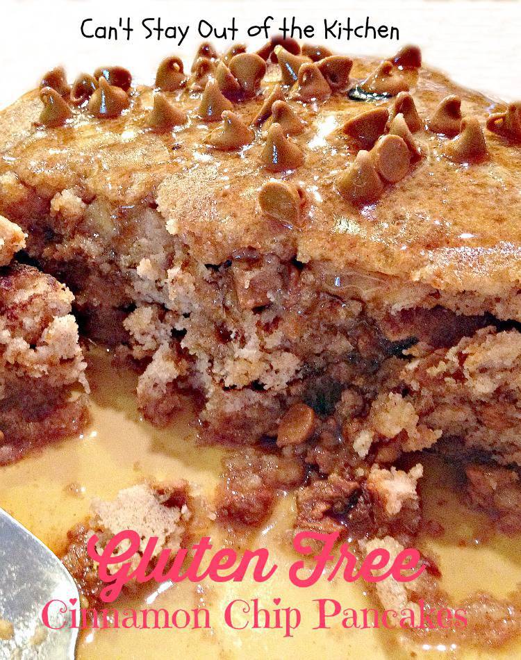 Gluten Free Cinnamon Chip Pancakes Can't Stay Out of the Kitchen