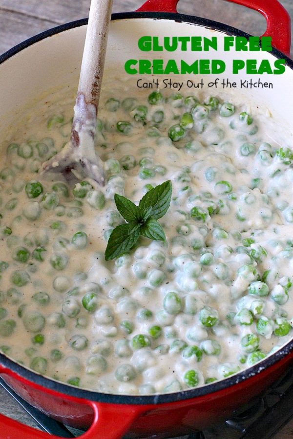 Gluten Free Creamed Peas Can't Stay Out of the Kitchen