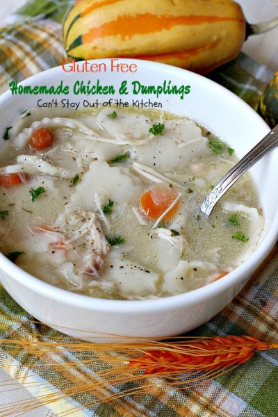 Gluten Free Chicken & Dumplings | Can't Stay Out of the Kitchen | my mom's terrific #chicken and #dumplings but made with #glutenfree flour instead. #soup