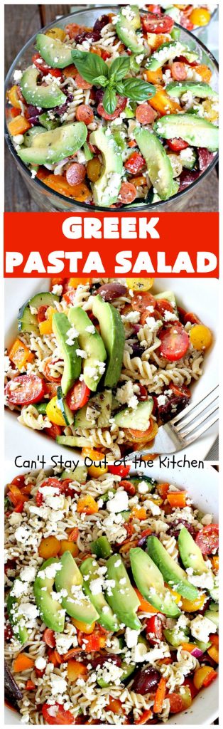 Greek Pasta Salad | Can't Stay Out of the Kitchen