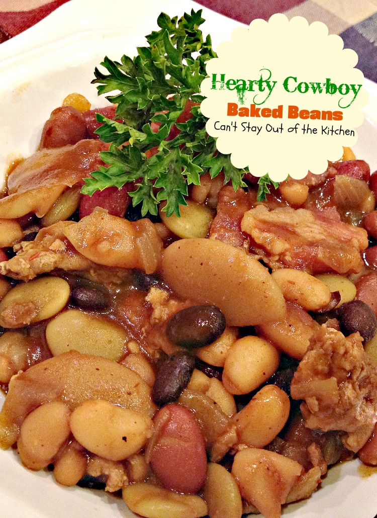 Hearty Cowboy Baked Beans Can't Stay Out of the Kitchen one of the