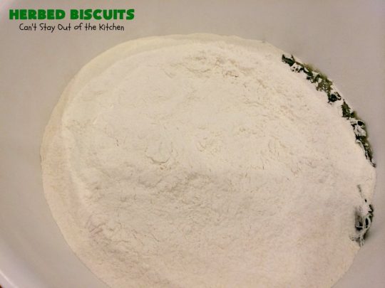 Herbed Biscuits | Can't Stay Out of the Kitchen | these homemade #biscuits puff up big and beautiful. With the addition of fresh herbs they are absolutely scrumptious. Perfect side dish for company, family or #holiday meals like #FathersDay. #bread #HerbedBiscuits