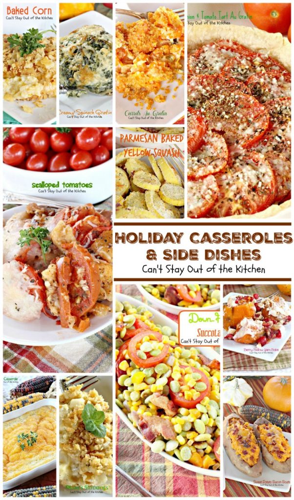 Holiday Casseroles and Side Dishes Collage