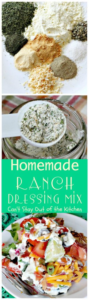 Homemade Ranch Dressing Mix | Can't Stay Out of the Kitchen