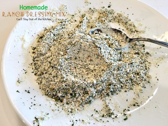 Homemade Ranch Dressing Mix | Can't Stay Out of the Kitchen | homemade #RanchDressingMix that's incredibly tasty. This one is healthy, #Glutenfree & with no preservatives. Great from-scratch recipe to serve on your favorite #salad.