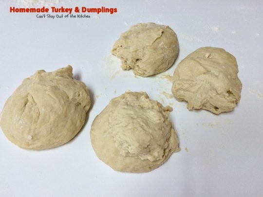 Homemade Turkey & Dumplings | Can't Stay Out of the Kitchen | my kid's favorite #soup when they were growing up. Succulent & delicious way to eat leftover #turkey. This one has step-by-step instructions for making homemade dumpling #noodles.