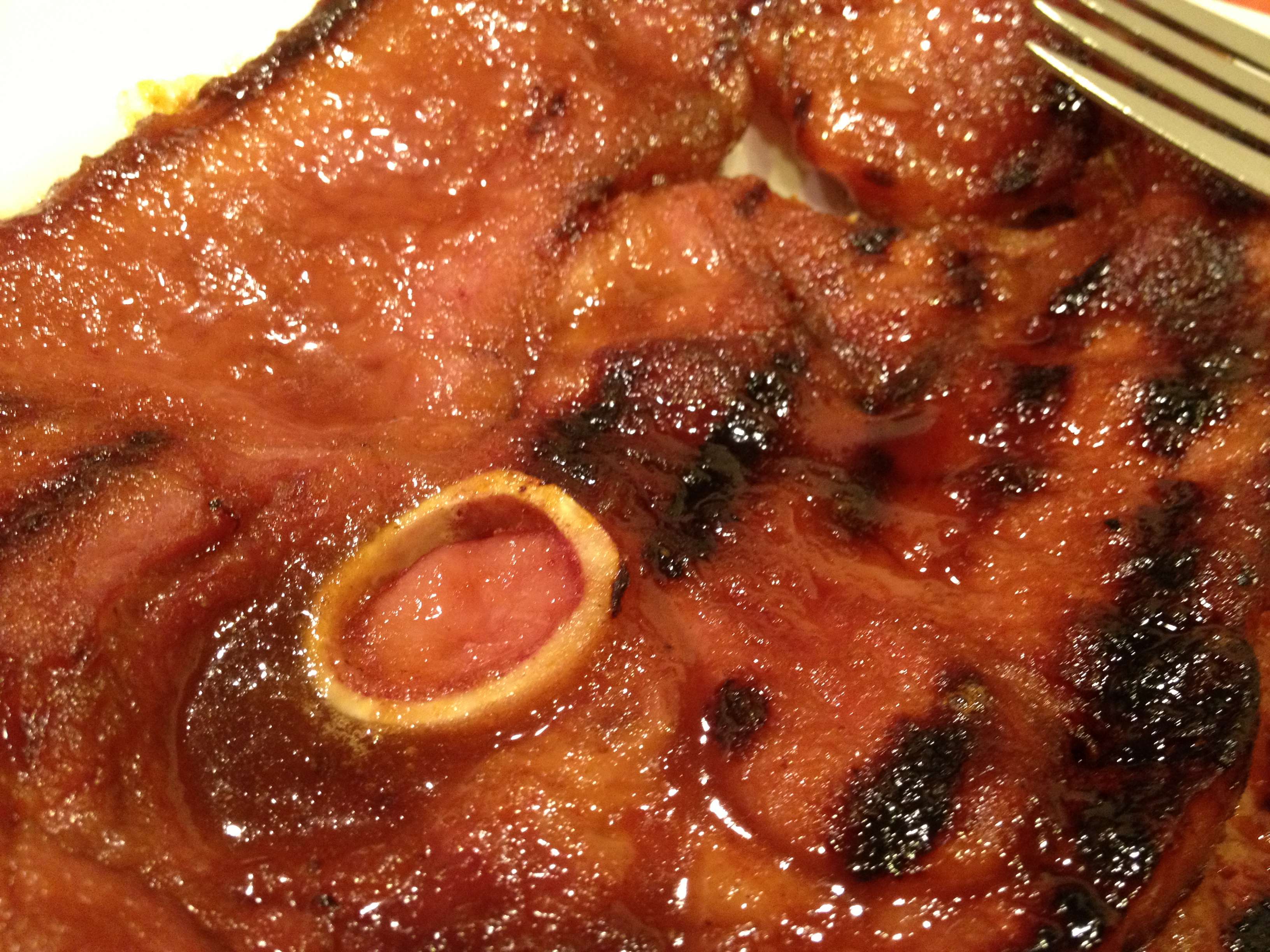 CharcoalGrilled Sugared Ham Can't Stay Out of the Kitchen