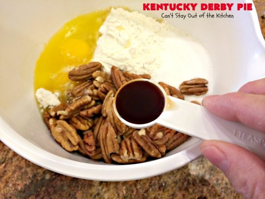 Kentucky Derby Pie | Can't Stay Out of the Kitchen | this fantastic #pie contains #chocolatechips & #pecans. It's absolutely amazing. #chocolate #dessert #KentuckyDerby