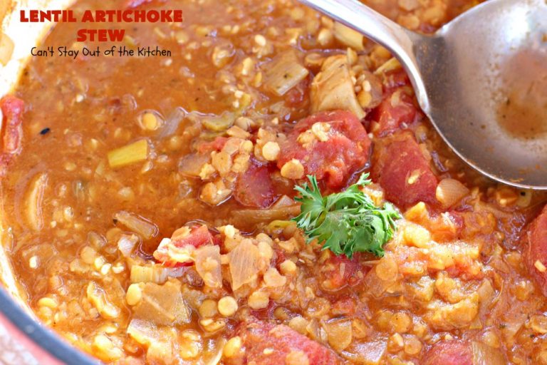 Lentil Artichoke Stew Can't Stay Out of the Kitchen