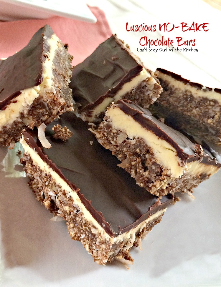 luscious no-bake chocolate bars