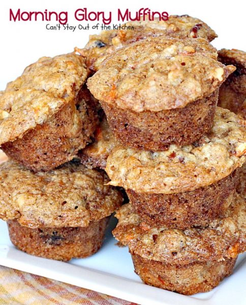 Morning Glory Muffins | Can't Stay Out of the Kitchen | these taste like eating #CarrotCake but in #muffin form! Include #apples #pineapple & #raisins. Great for a #holiday #breakfast