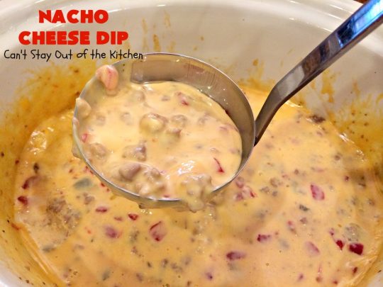 Nacho Cheese Dip | Can't Stay Out of the Kitchen | fantastic 4-ingredient #TexMex #appetizer that's fabulous for #tailgating, #NewYearsEve or #SuperBowl parties. #sausage #Velveeta