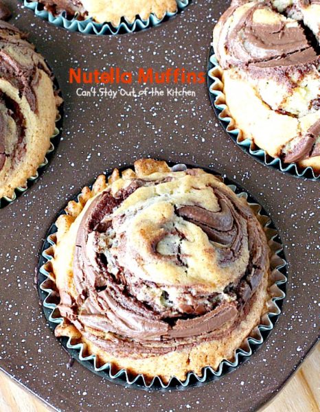 Nutella Muffins | Can't Stay Out of the Kitchen | you'll be drooling after one bite of these spectacular #nutella #muffins! Great for #breakfast or #dessert!