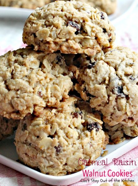 Oatmeal Raisin Walnut Cookies | Can't Stay Out of the Kitchen | an old-fashioned favorite #cookie filled with #raisins #oatmeal and #walnuts. Great for #holiday #baking. #dessert