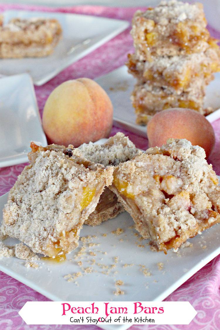 Peach Jam Bars Can't Stay Out of the Kitchen