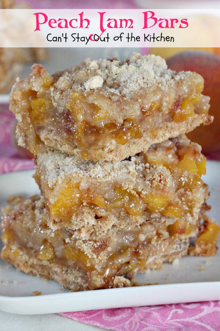 Peach Jam Bars Can't Stay Out of the Kitchen