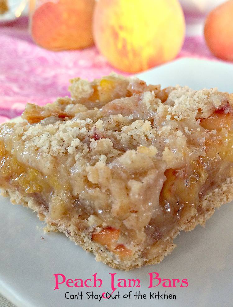 Peach Jam Bars Can't Stay Out of the Kitchen