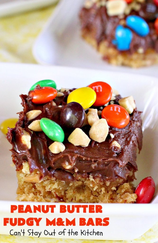 Peanut Butter Fudgy M&M Bars Can't Stay Out of the Kitchen