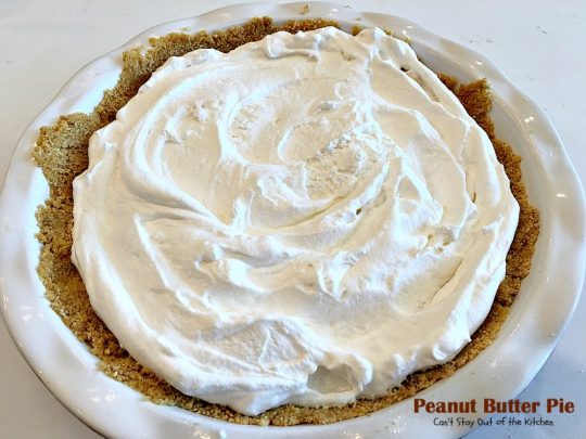 Peanut Butter Pie | Can't Stay Out of the Kitchen | absolutely scrumptious #dessert #pie made with #peanutbutter & cream cheese. #chocolate tops it off making it divine!