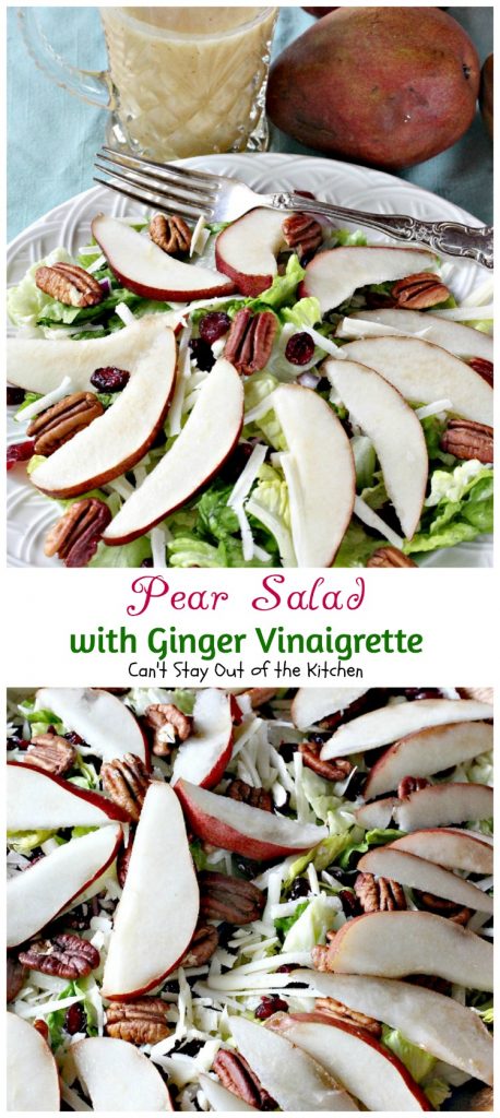 Pear Salad with Ginger Vinaigrette Collage