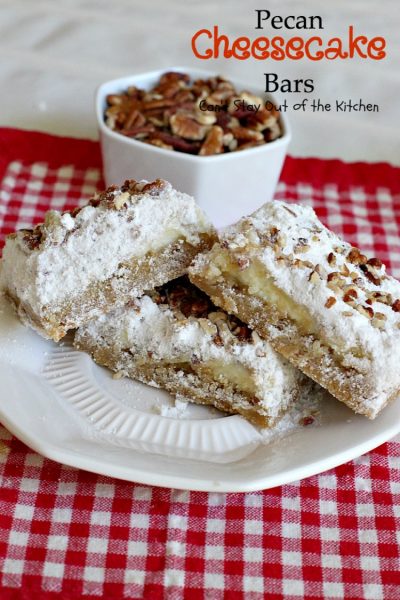 Pecan Cheesecake Bars | Can't Stay Out of the Kitchen | these lovely #pecan #brownies have a wonderful #cheesecake layer that makes them spectacular. #dessert