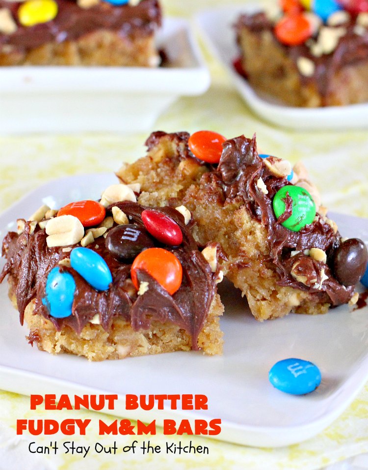 Peanut Butter Fudgy M&M Bars Can't Stay Out of the Kitchen