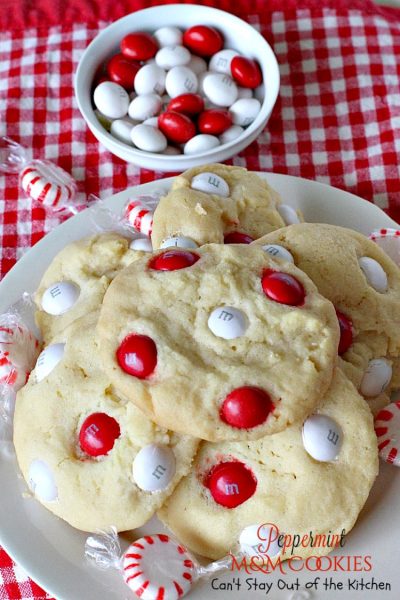 Peppermint M&M Cookies | Can't Stay Out of the Kitchen | these delightful #peppermint #cookies are made with #chocolate and peppermint-flavored #M&M's! Great for #holiday baking. #dessert