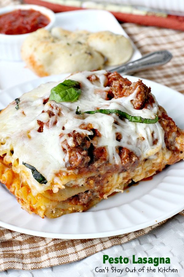 Pesto Lasagna - Can't Stay Out of the Kitchen