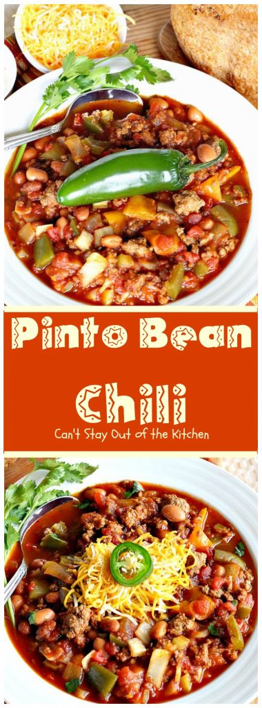 Pinto Bean Chili | Can't Stay Out of the Kitchen
