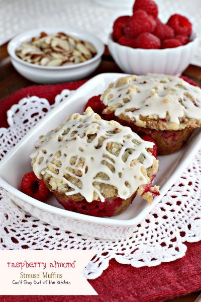 Raspberry Almond Streusel Muffins | Can't Stay Out of the Kitchen | absolutely spectacular #breakfast #muffins filled with #raspberries #almonds and raspberry #Greekyogurt.