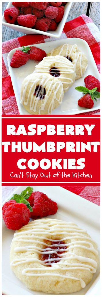 Raspberry Thumbprint Cookies | Can't Stay Out of the Kitchen