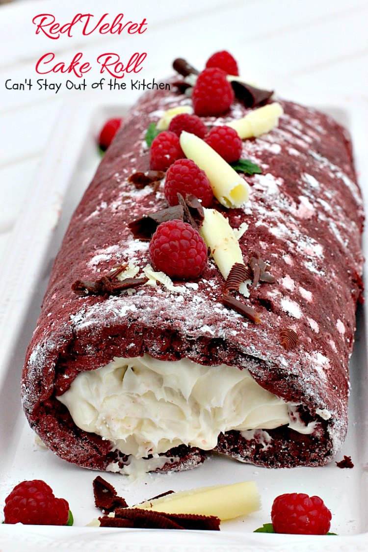 Red Velvet Cake Roll - Can't Stay Out of the Kitchen
