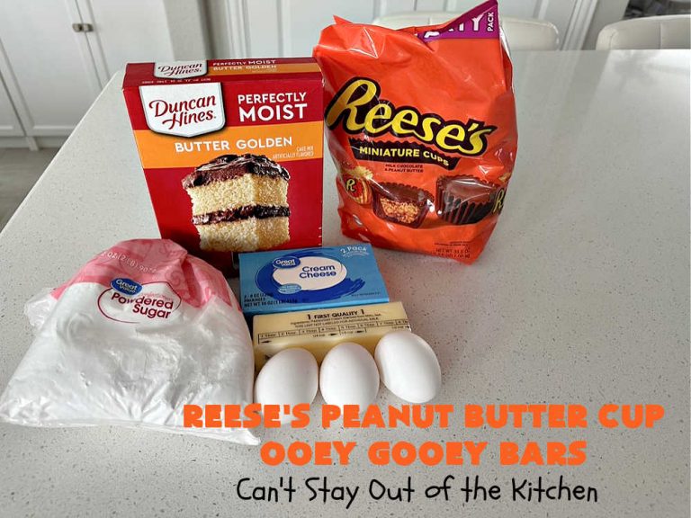 Reeses Peanut Butter Cup Ooey Gooey Bars Can T Stay Out Of The Kitchen