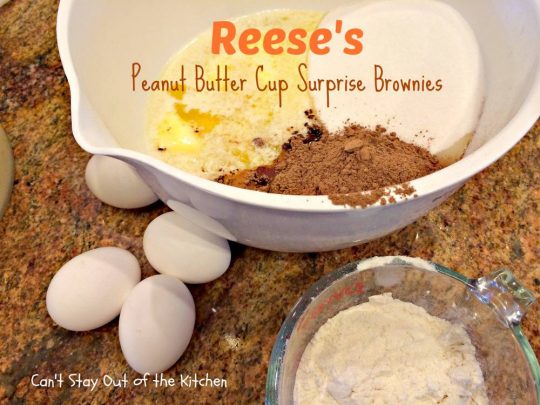 Reese's Peanut Butter Cup Surprise Brownies - IMG_3944