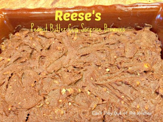 Reese's Peanut Butter Cup Surprise Brownies - IMG_3949