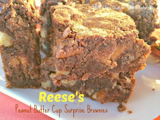 Reese's Peanut Butter Cup Surprise Brownies - IMG_4061