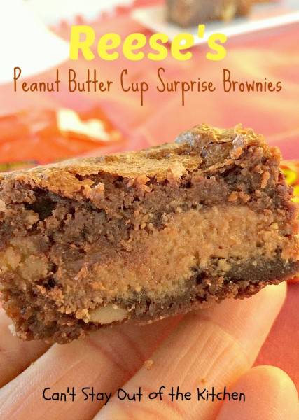 Reese's Peanut Butter Cup Surprise Brownies - IMG_4096