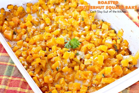 Roasted Butternut Squash Bake | Can't Stay Out of the Kitchen | this fabulous #butternutsquash #casserole is terrific for #Thanksgiving or #Christmas #holiday dinner menus. It's pretty easy to make but uses a six-cheese #Italian #cheese blend to add a wonderful cheesiness to the #recipe. #glutenfree #healthy, #cleaneating