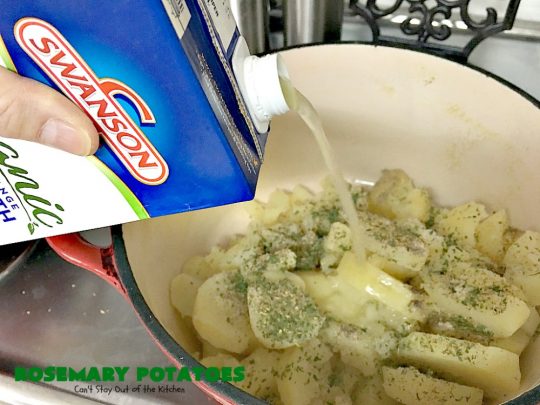 Rosemary Potatoes | Can't Stay Out of the Kitchen | quick and easy #sidedish with the wonderful flavors of #rosemary and parsley. Great for #holidays too. #glutenfree #potatoes