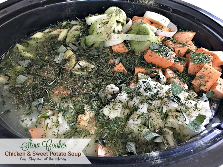 Slow Cooker Chicken and Sweet Potato Soup Can't Stay Out of the Kitchen
