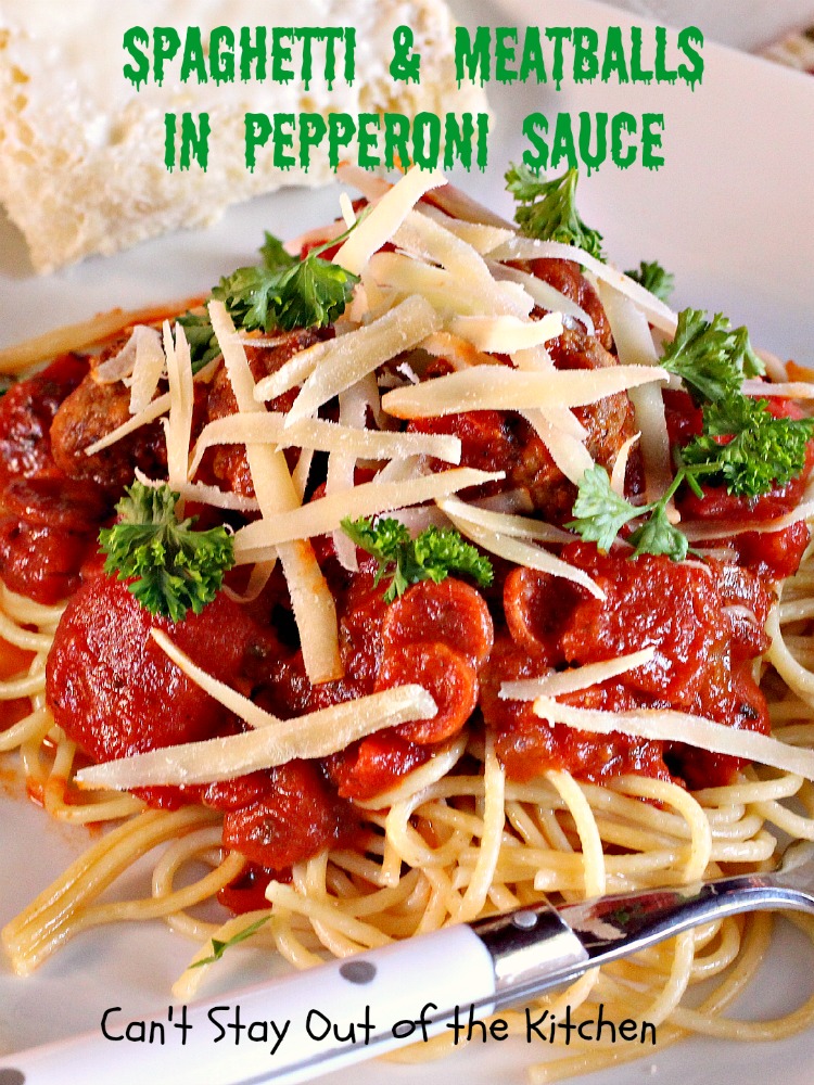 Italian Spaghetti Sauce with Meatballs Can't Stay Out of the Kitchen