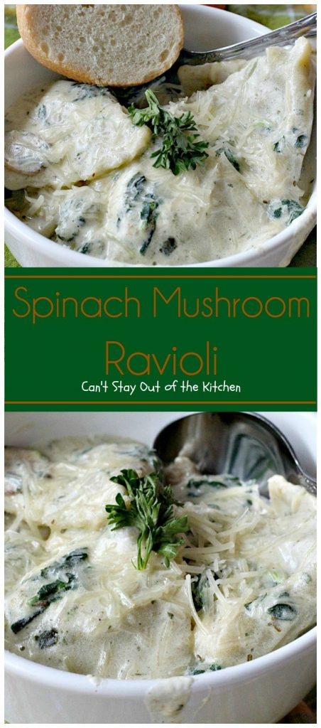 Spinach Mushroom Ravioli | Can't Stay Out of the Kitchen