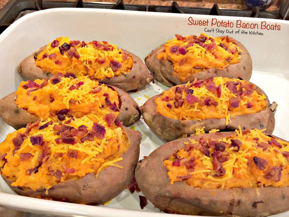 sweet potato bacon boats