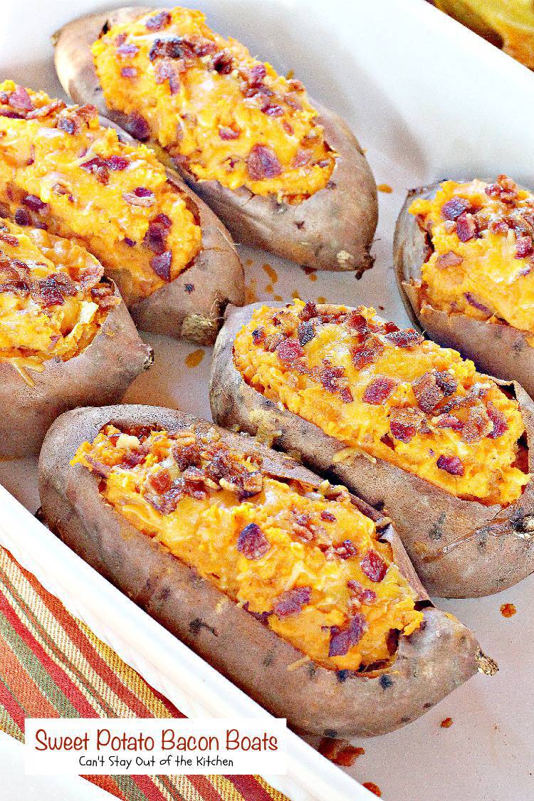 sweet potato bacon boats