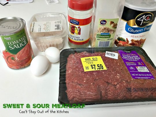 Sweet and Sour Meatloaf | Can't Stay Out of the Kitchen | I used #glutenfree breadcrumbs & honey instead of brown sugar making a healthier, #clean-eating #meatloaf that was delicious. #beef #casserole