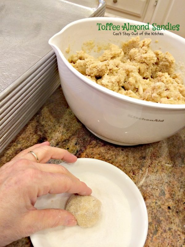 Toffee Almond Sandies Can't Stay Out of the Kitchen