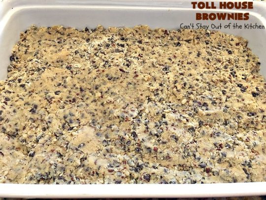 Toll House Brownies | Can't Stay Out of the Kitchen | this scrumptious #dessert takes the best of #TollHouse #cookies & puts them in #brownie form. Then a #chocolate icing is drizzled over top. Absolutely mouthwatering. #tailgating